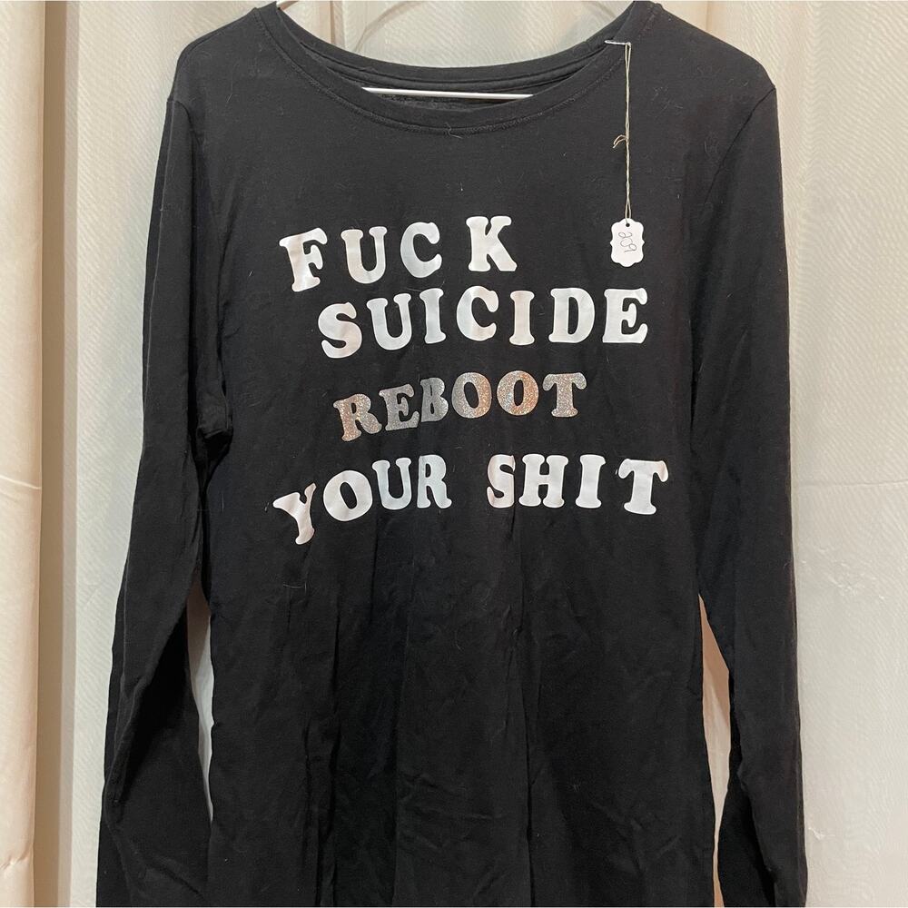F*ck Suicide long sleeve t'shirt XL - Picture 1 of 1